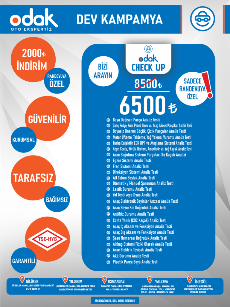 Odak Oto Ekspertiz Paket Fiyatları Ücretleri